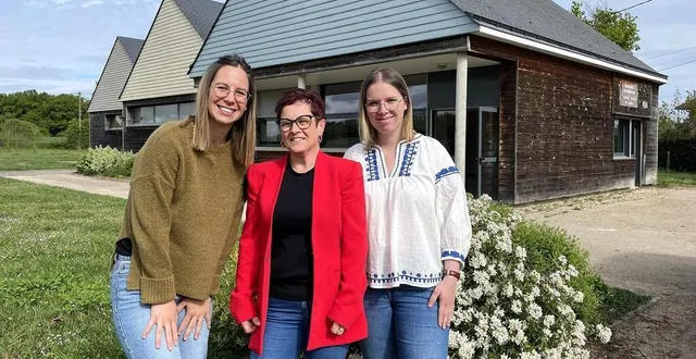 photo  mylène mauboussin, nadine clément et chloé poulet sont les trois porteuses du projet de la mam hauts comme 3 pommes à louailles.  &copy;  ouest-france 