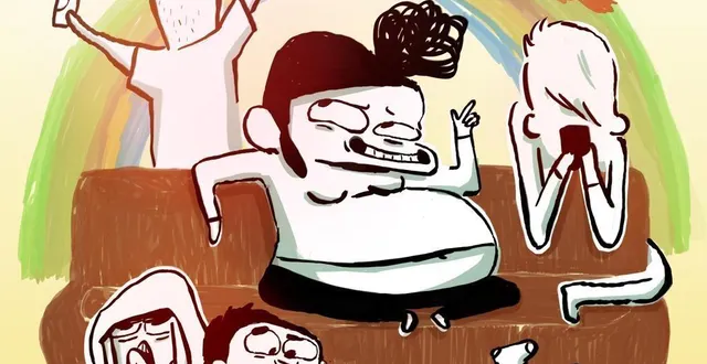 photo  vautrée sur son canapé, reconnaissable avec son regard divergent, douce incarne une mère de famille aussi énervante qu’attachante dans la dernière série animée réalisée par isabelle lenoble.  &copy;  isabelle lenoble 