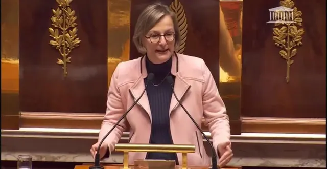 photo  paris, le 4 décembre 2024. stella dupont (en commun), députée d’angers sud, lors d’une intervention dans l’hémicycle.  &copy;  assemblée nationale 
