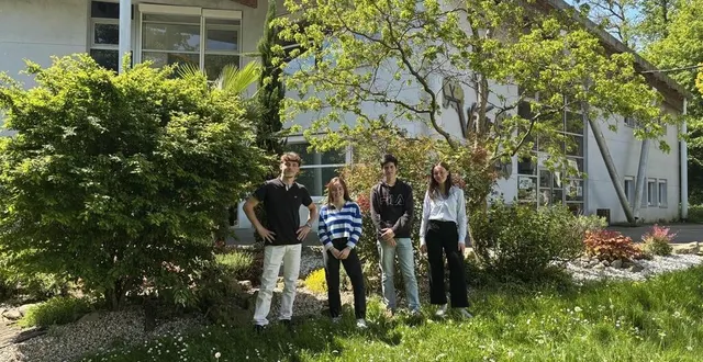 photo  de gauche à droite : johan ory, manon leroux, andrew lamachère et jade varanne gaignard.  &copy;  le maine libre 