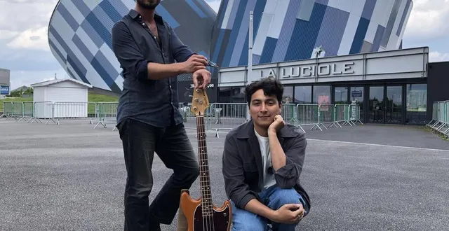 photo  pierre fourmeau, 35 ans, et maxime niol, 30 ans composent le duo avec des gens armés, qui sera en concert à la luciole d’alençon, jeudi 5 juin 2025.  &copy;  ouest-france 