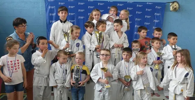 photo  les coupes obtenues par les clubs ont été remises aux jeunes judokas.  &copy;  ouest-france 