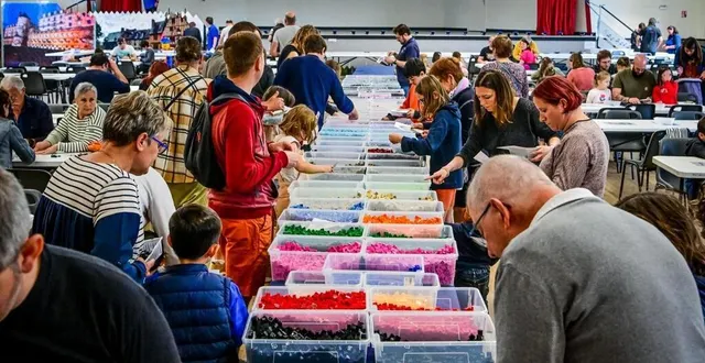photo  le public est invité à participer à la construction d’une fresque géante en briques lego® ce week-end à mulsanne.  &copy;  archives le maine libre - yvon loué 
