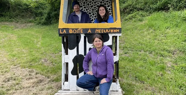 photo  juliette olivier (au premier plan), présidente de douce-amère, avec rowan collard et salomé, les deux référents violences sexistes et sexuelles.  &copy;  ouest-france 