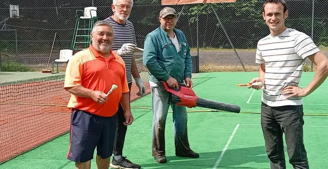 photo  on a nettoyé, peint, et restauré au club de tennis.  &copy;  ouest-france 