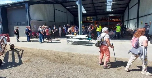 photo  de nombreux randonneurs pour cette journée festive en faveur du comice.  &copy;  le maine libre 