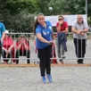 photo  soeline fenuafanoté, du club de tuffé val de chéronne, à la manœuvre sur l’épreuve de triplette des championnats régionaux, jeudi 29 mai 2025, à sablé-sur-sarthe. 