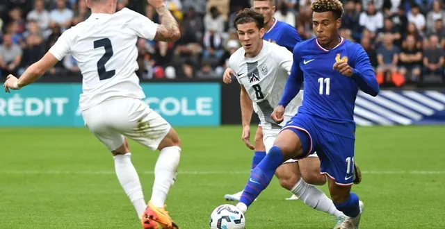 photo  angers, stade raymond kopa, vendredi 6 septembre. désiré doué s’est montré à son avantage.  &copy;  photo co-michel durigneux 