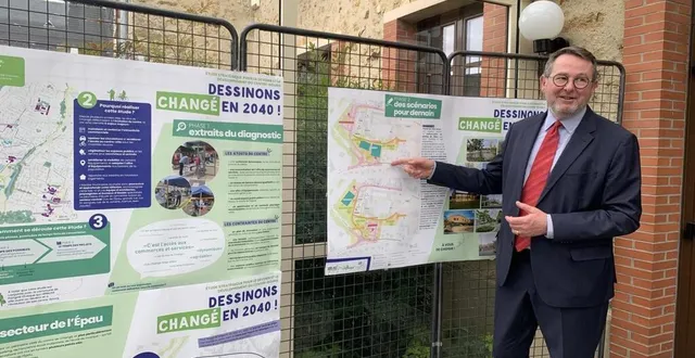 photo  yves-marie hervé, maire, présente les pistes qui se dégagent des concertations déjà réalisées.  &copy;  ouest-france 