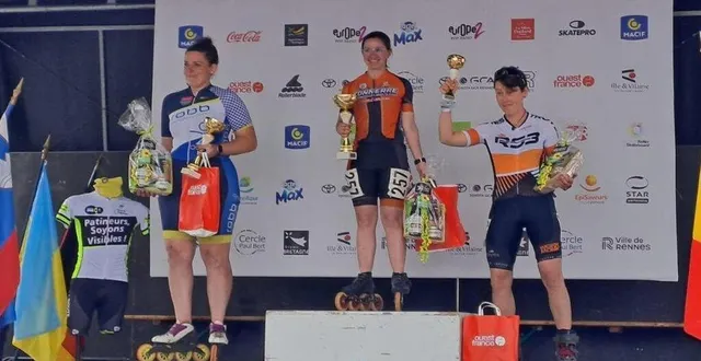 photo  encore une victoire pour mélanie levillain du club de roller connerréen.  &copy;  ouest-france 