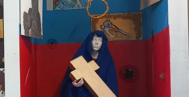 photo  la restauration de la pietà - ici une reproduction - de bellevigne-en-layon (maine-et-loire) pourra être engagée grâce à l’engagement de lycéens de trélazé.  &copy;  ouest-france 