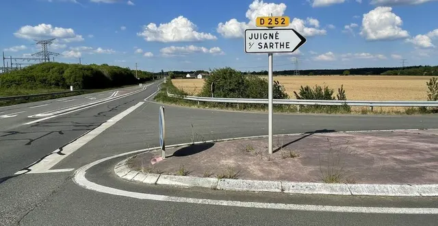 photo  le croisement entre les routes départementales 4 et 252, à hauteur de juigné-sur-sarthe, avait été le théâtre de l’accident, en 2019.  &copy;  archives ouest-france 
