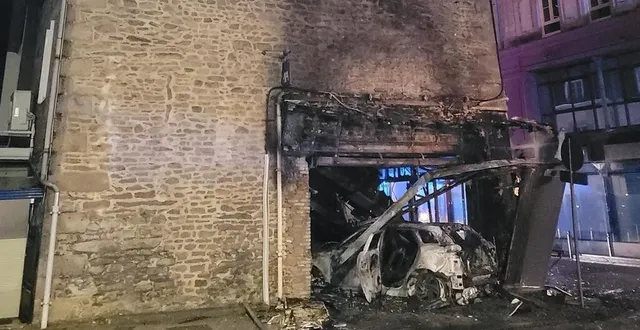 photo  l’incendie a eu lieu dans la nuit du 31 mai au 1er juin, dans la rue du pont-neuf, à alençon.  &copy;  ouest-france 