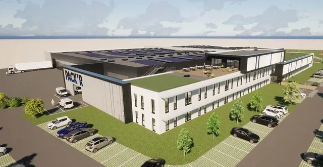 photo  située dans la zone de l’atlantique, à saint-léger-de-linières, la future usine de pack’r s’étendra sur 12 000 m².  &copy;  pack'r 