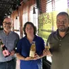photo  laurent guillet, marie bourny et denis rouland, cidriculteurs en loire-atlantique et en mayenne, défendent une meilleure reconnaissance des cidres des pays de la loire, issus principalement du nord de la région. 