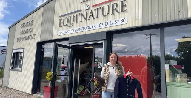 photo  laure nicolas, gérante du magasin d’équipement d’équitation équi’nature à argentan (orne), organise chaque année une journée de la seconde main.  &copy;  ouest-france 