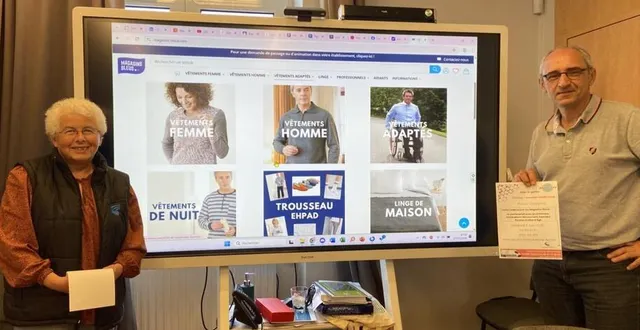 photo  monique delaporte et gilles menant ont annoncé l’ouverture d’une boutique éphémère du camion bleu à aubigné. une première en sarthe !  &copy;  ouest-france 