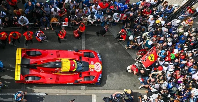 photo  avec deux victoires de rang, aux 24 heures du mans, et les trois premières courses du championnat du monde dans sa poche, ferrari aborde le mans en confiance.  &copy;  franck dubray / ouest-france 