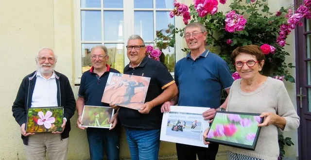 photo  jacques réau, jacques gasnot, patrick cerbelle, éric ciroux et maguy cerbelle, membres de l’a2p72, exposeront lors de phot’expo du 7 au 9 juin 2025.  &copy;  ouest-france 