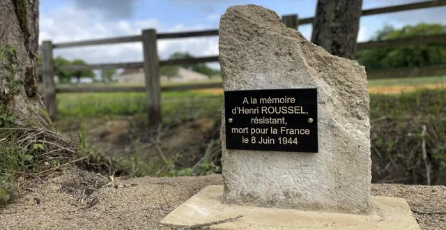 photo  à aunou-le-faucon une stèle en hommage au résistant henri roussel sera inaugurée lundi 9 juin 2025.  &copy;  ouest-france 