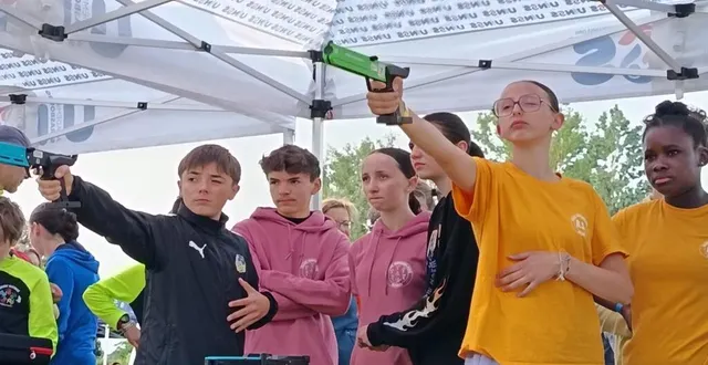 photo  les collégiens ont fait bonne figure au championnat de france unss de laser-run.  &copy;  gaëlle assier 