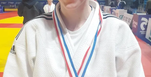 photo  louna guesnel a remporté le titre de championne de france de judo en cadet, catégorie moins de 44 kg.  &copy;  dr 