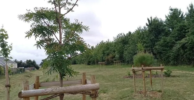 photo  le parc christophe-colomb, le long de la voie de chemin de fer, dans le quartier de la quantinière.  &copy;  ouest-france 