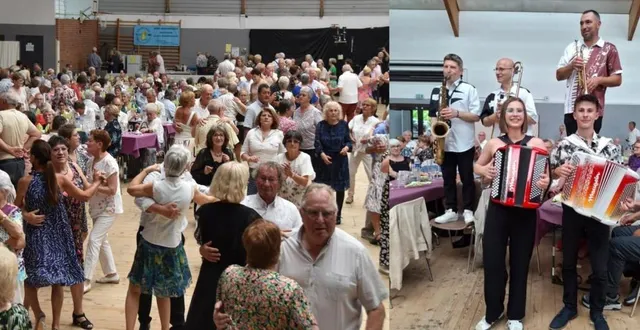 photo  de nombreux danseurs ont évolué sur les morceaux des accordéonistes dont la jeune championne du monde du piano à bretelles.  &copy;  le maine libre 