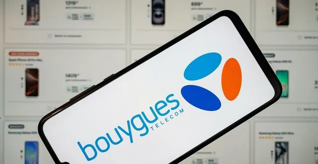 photo  le logo bouygues sur un smartphone, devant le site internet de bouygues telecom sur un écran d’ordinateur. photo d’illustration.  &copy;  jean-marc barrere / hans lucas via afp 