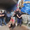 photo  dix street artistes ont composé une fresque sous le tunnel autoroutier de la rue du lavoir neuf. 