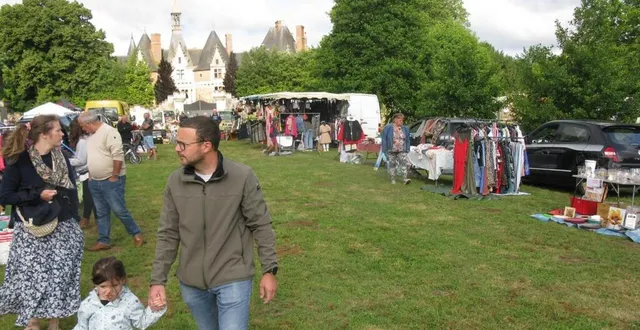 photo  ce dimanche, l’association des parents d’élèves des écoles publiques organisait son traditionnel bric-à-brac et brocante sur la pelouse face au château, en centre-ville. près de cinquante exposants avaient déballé leurs objets à la vue des visiteurs. des vêtements pour enfants, outils, jeux pour tous, sans compter les étals achalandés de sujets de collections, étaient en vente. l’occasion, pour les collectionneurs et les promeneurs, de faire de bonnes affaires.  &copy;  ouest-france 