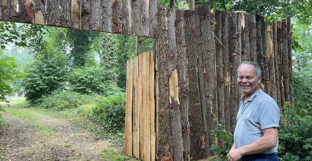 photo  christophe toucher a bien voulu nous dévoiler l’entrée du village gaulois.  &copy;  le maine libre 