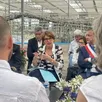 photo  mazé-milon, le 13 juin 2025. annie genevard, ministre de l’agriculture, a défendu le stockage de l’eau et la réintroduction de l’acétamipride auprès des acteurs de la filière horticole. 