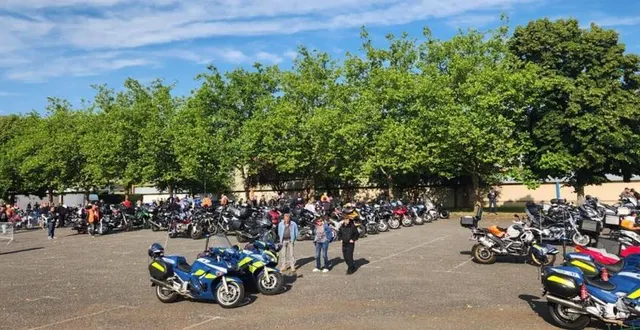 photo  130 motos ont participé, dimanche, à la balade du cœur.  &copy;  ouest-france 