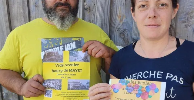 photo  florian carnet, vice-président, et claire lecoq, présidente de l’association des parents d’élèves, s’activent pour les deux rendez-vous à venir.  &copy;  ouest-france 