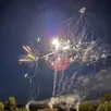 photo  la fête de la musique à trangé se termine par un feu d’artifice. 