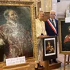 photo  marie-ange baijot, restauratrice, et philippe bigot, maire, ont présenté les deux toiles récemment remises en état. 