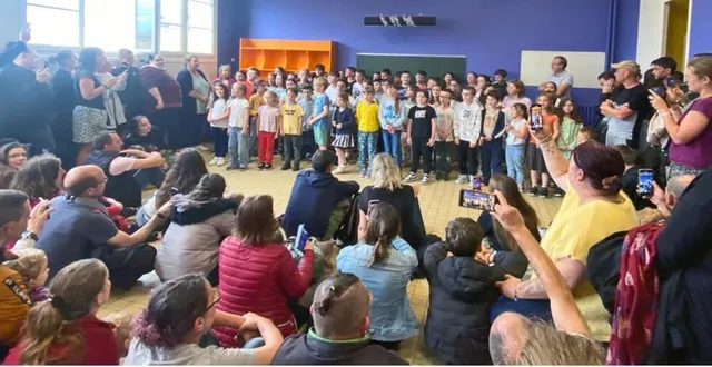 photo  le spectacle des enfants a été apprécié par les parents.  &copy;  ouest-france 