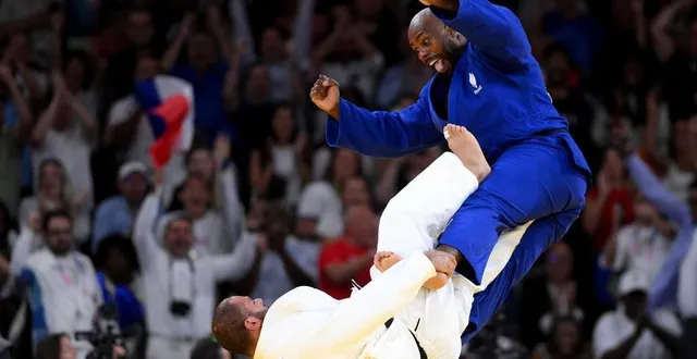 photo  une altercation avait éclaté entre guram tushishvili et teddy riner l’été dernier en marge des quarts de finale des jeux de paris 2024.  &copy;  david ramos / getty images via afp 