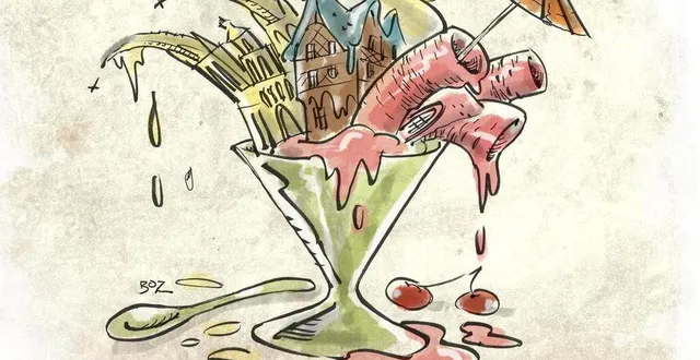 photo  il fallait bien que boz, notre dessinateur, nous fasse le coup : une illustration comme il sait si bien le faire d’angers accablée par la chaleur. le reste se passe de commentaires…  &copy;  benoît vieillard 