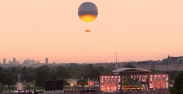 photo la vasque olympique au-dessus de paris, ce 21 juin 2025. © france televisions