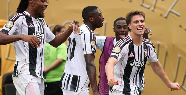 photo kenan yildiz célèbre son deuxième but lors de la victoire de la juventus face au wydad ac, lors de la 2e journée de la coupe du monde des clubs, le 22 juin 2025. © françois nel / getty images via afp