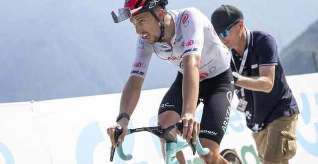 photo kévin vauquelin a pris la deuxième place du tour de suisse dominé par le portugais joão almeida. © gian ehrenzeller / epa/maxppp
