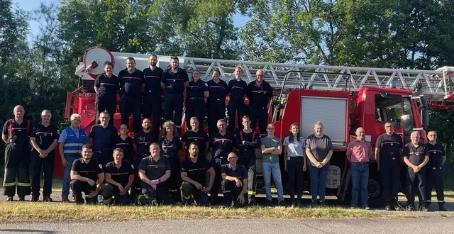 photo  trente sapeurs-pompiers ont été mobilisés pour cet exercice.  &copy;  ouest-france 