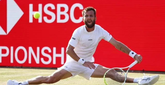 photo  corentin moutet est en forme à quelques jours de wimbledon.  &copy;  dan istitene / afp 