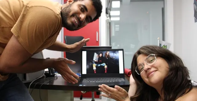 photo  ilyan zekri et juliette olivier présentent la programmation de cette 5e édition du festival de l’eau.  &copy;  ouest-france. 