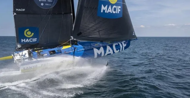 photo  malgré l’absence de charlie dalin, macif santé prévoyance prétend à la victoire sur la course des caps.  &copy;  ronan gladu - disobey - macif 