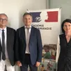 photo  yannick ruban, adjoint en charge du premier degré, jean-luc legrand, directeur académique et delphine maurouard, secrétaire générale dsden de l’orne. 