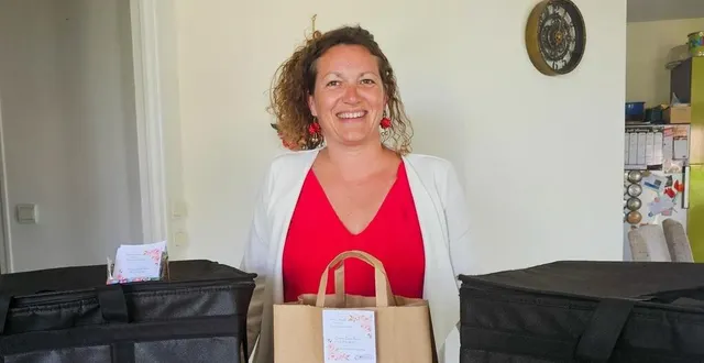 photo  lucy leroy propose chaque samedi un plat à commander à la part et à venir chercher sur sarceaux  &copy;  ouest-france. 