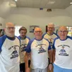photo emmanuel le secq, maire de sainte-honorine-la-chardonne, michel boudin, membre du club de supporters, guy métairie vice-président du club de supporters de guillaume martin-guyonnet, pascal laroche et bernard guibout du club de supporters.